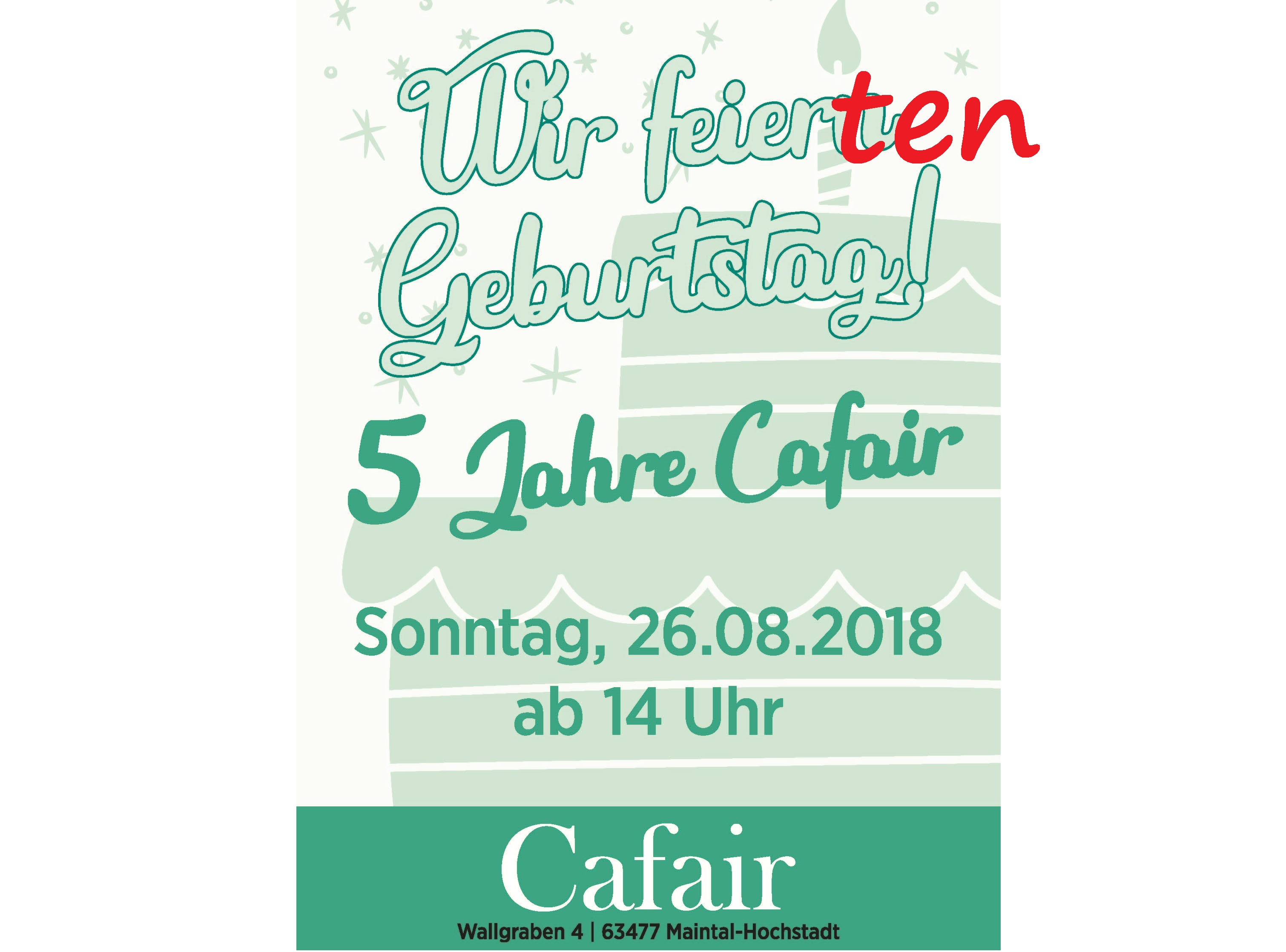 Cafair Sommerfest 2018 Plakat A4 Druckab