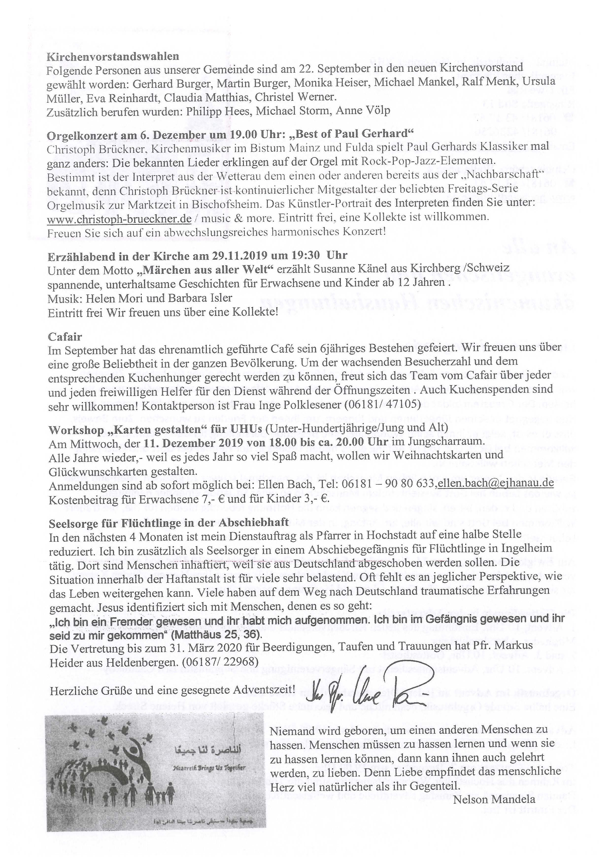 Gemeindebrief November 2019 Seite 2
